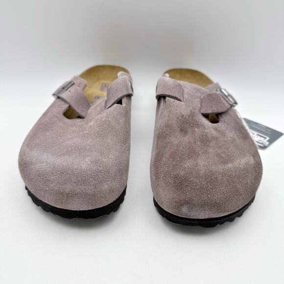 Birkenstock Womens Boston Clogs EU 40 US 9 Purple Suede Leather Slip On NIB - Picture 7 of 14